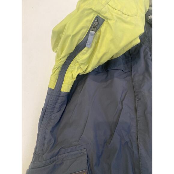 Burton Formula Gray Lime Green Snowboarding Jacket Sz M Fleece Lined Winter Warm - Picture 6 of 16